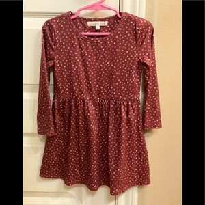 Cooper Key Maroon Toddler Dress / 2T
